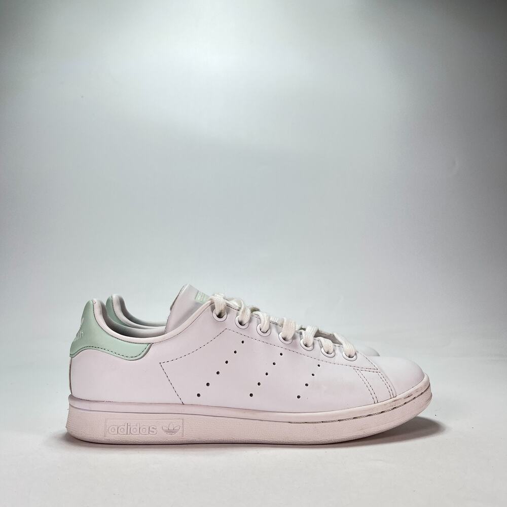 adidas Stan Smith White Mint Green Leather Low Top Sneakers G58186 Womens Size 7